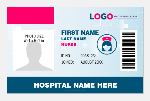 fake nurse id badge