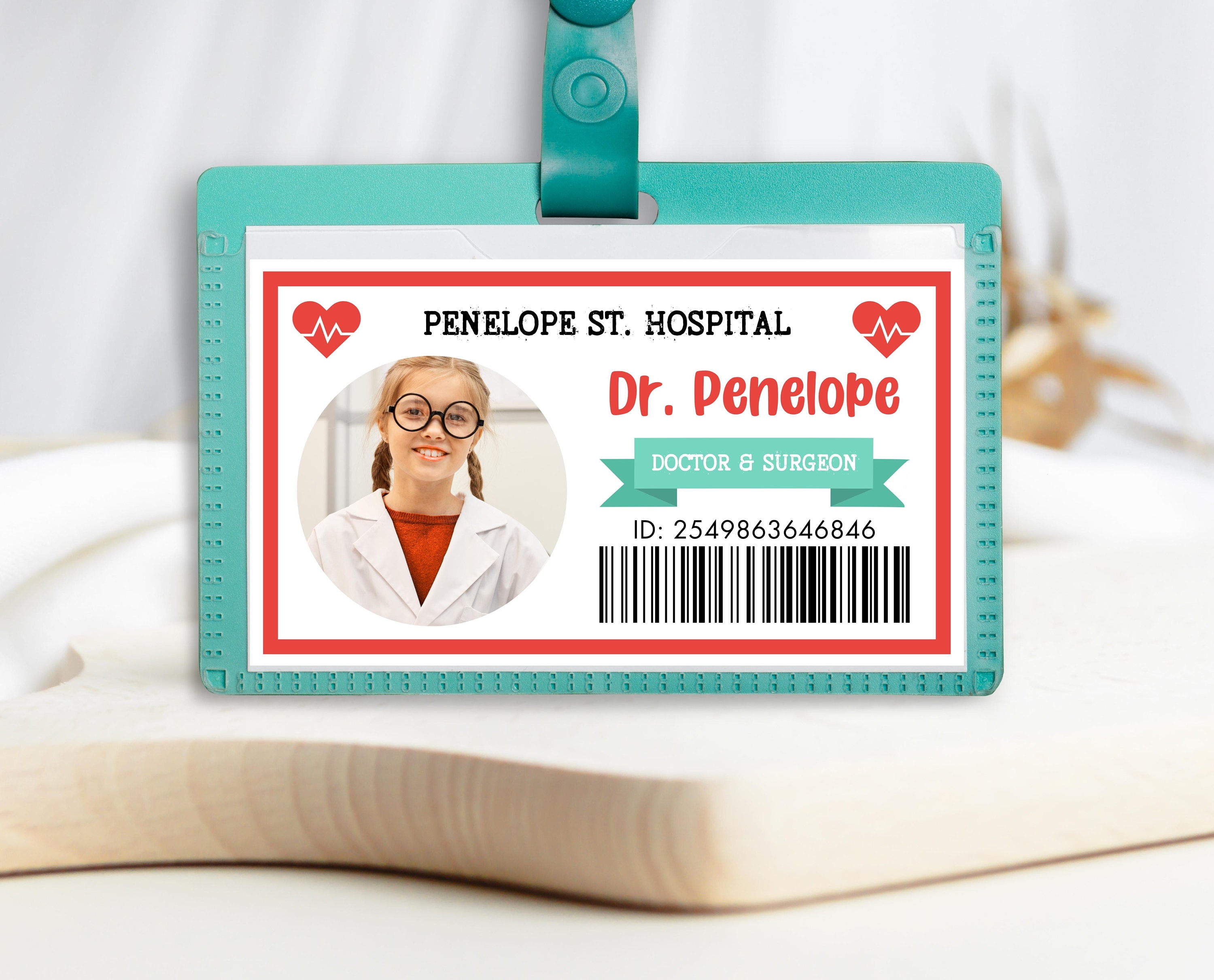 fake nurse id badge