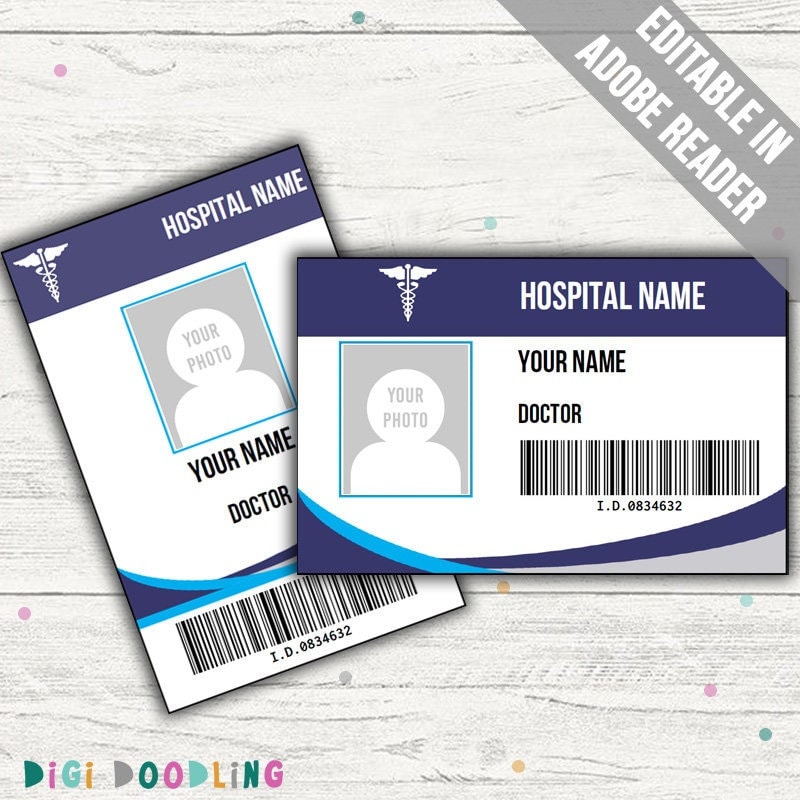 fake nurse id badge