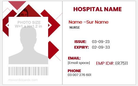 fake nurse id badge