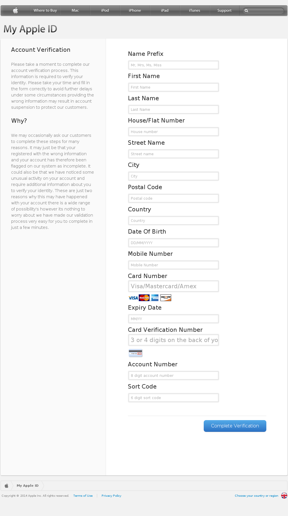 fake payment for apple id