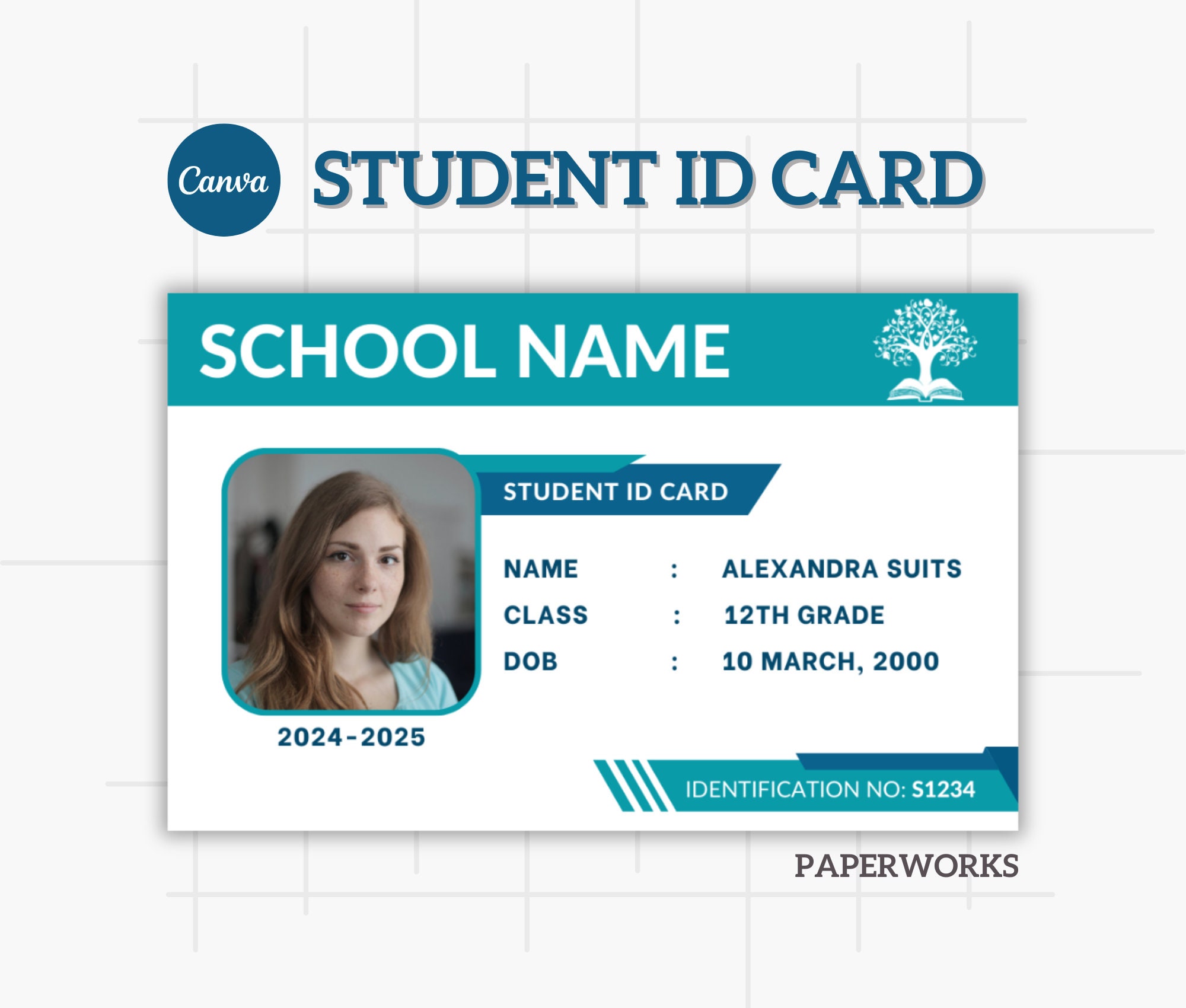 fake school id