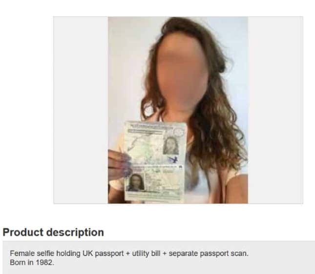 fake selfie holding id