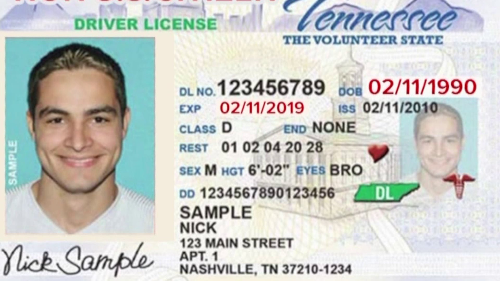 fake tennessee id