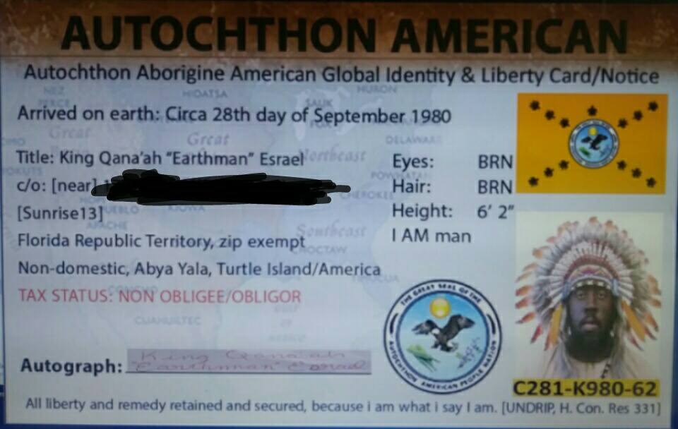 fake tribal id card