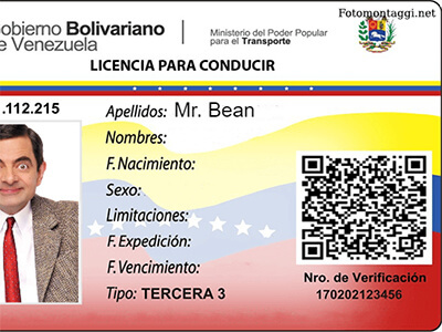 fake venezuela id card