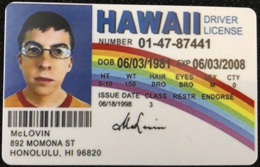 funny fake id