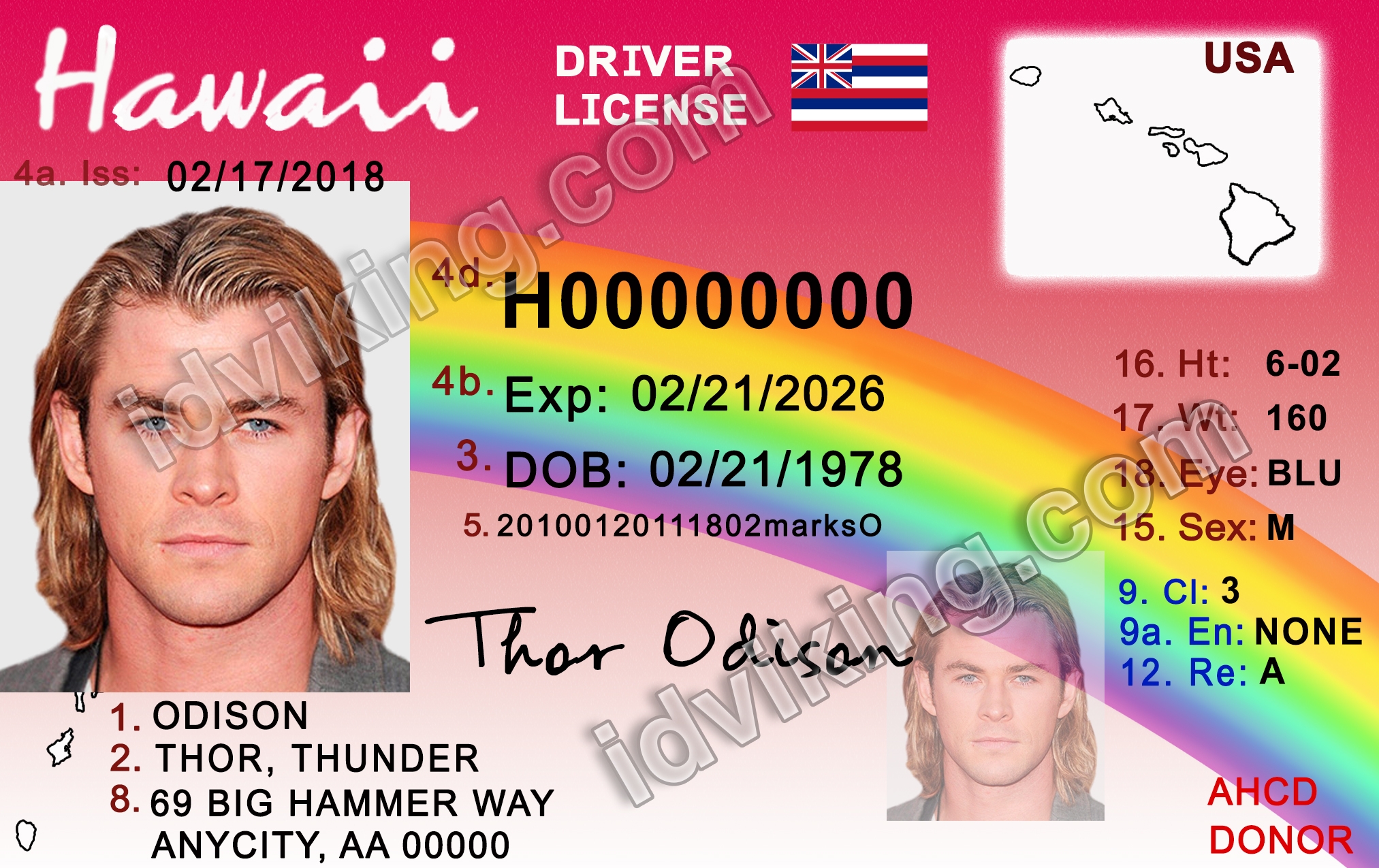 Hawaii Scannable Fake Id Front And Back