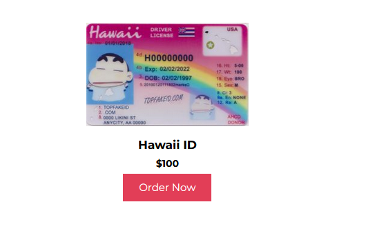 hawaiian fake id