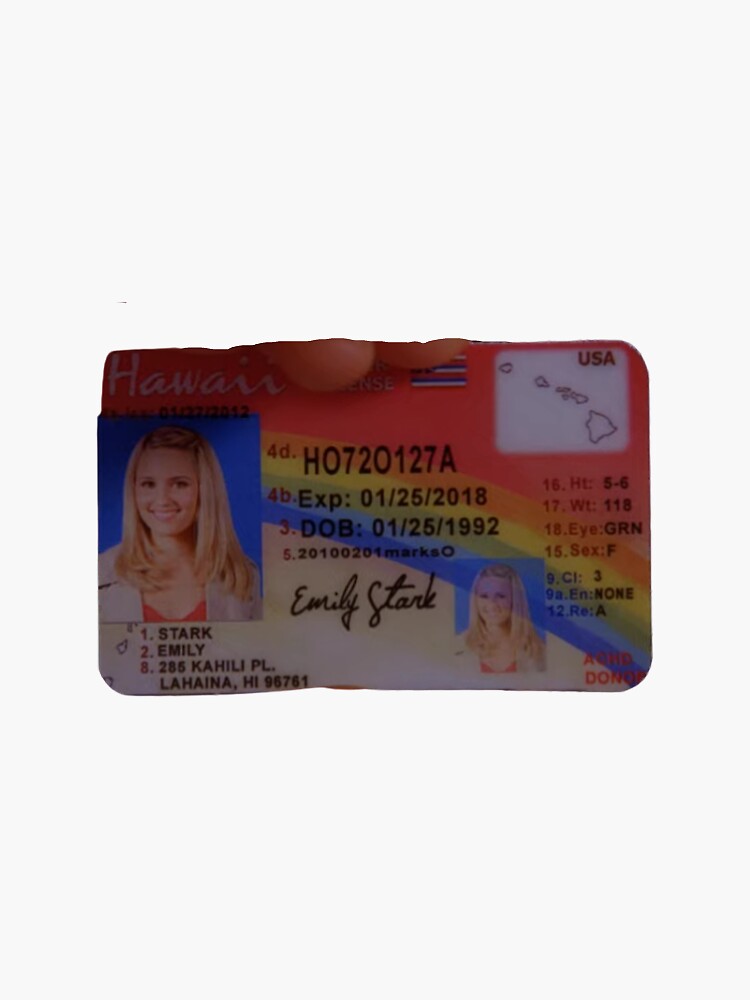 hawaiian fake id