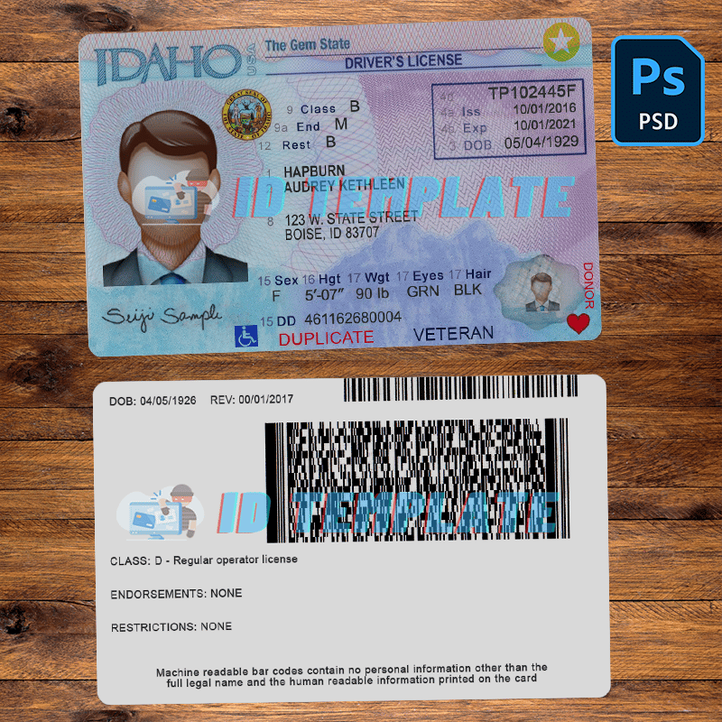 Idaho Fake Id Templates