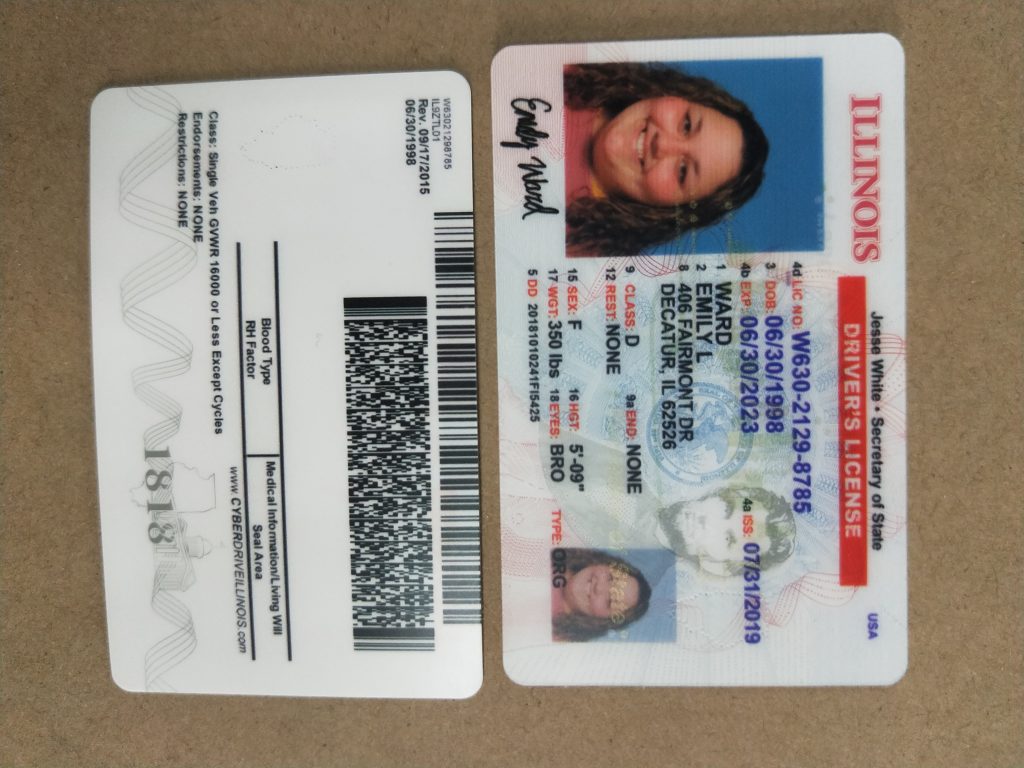 Illinois Fake Id Front And Back