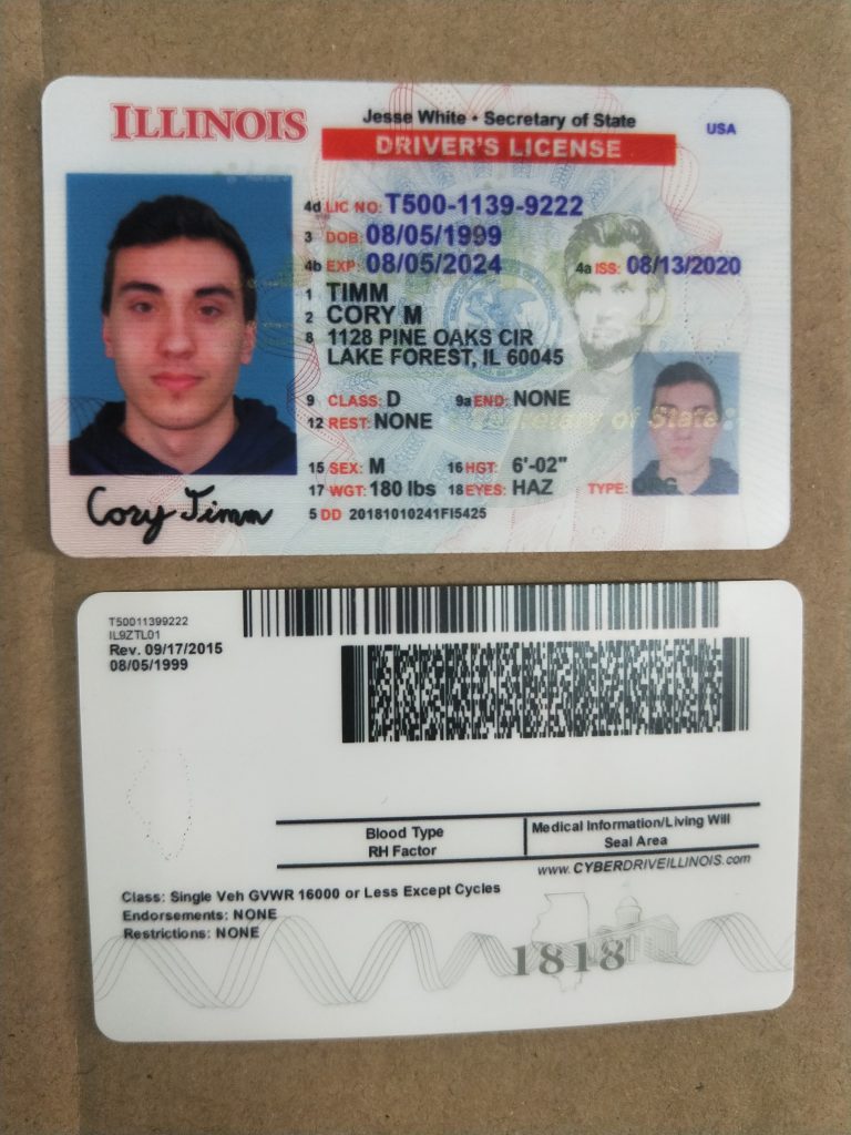 Illinois Scannable Fake Id Maker