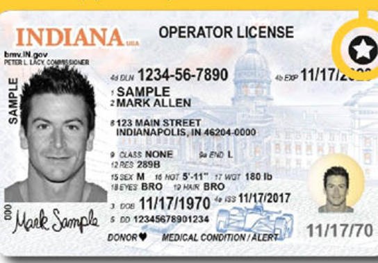 indiana fake id vs real