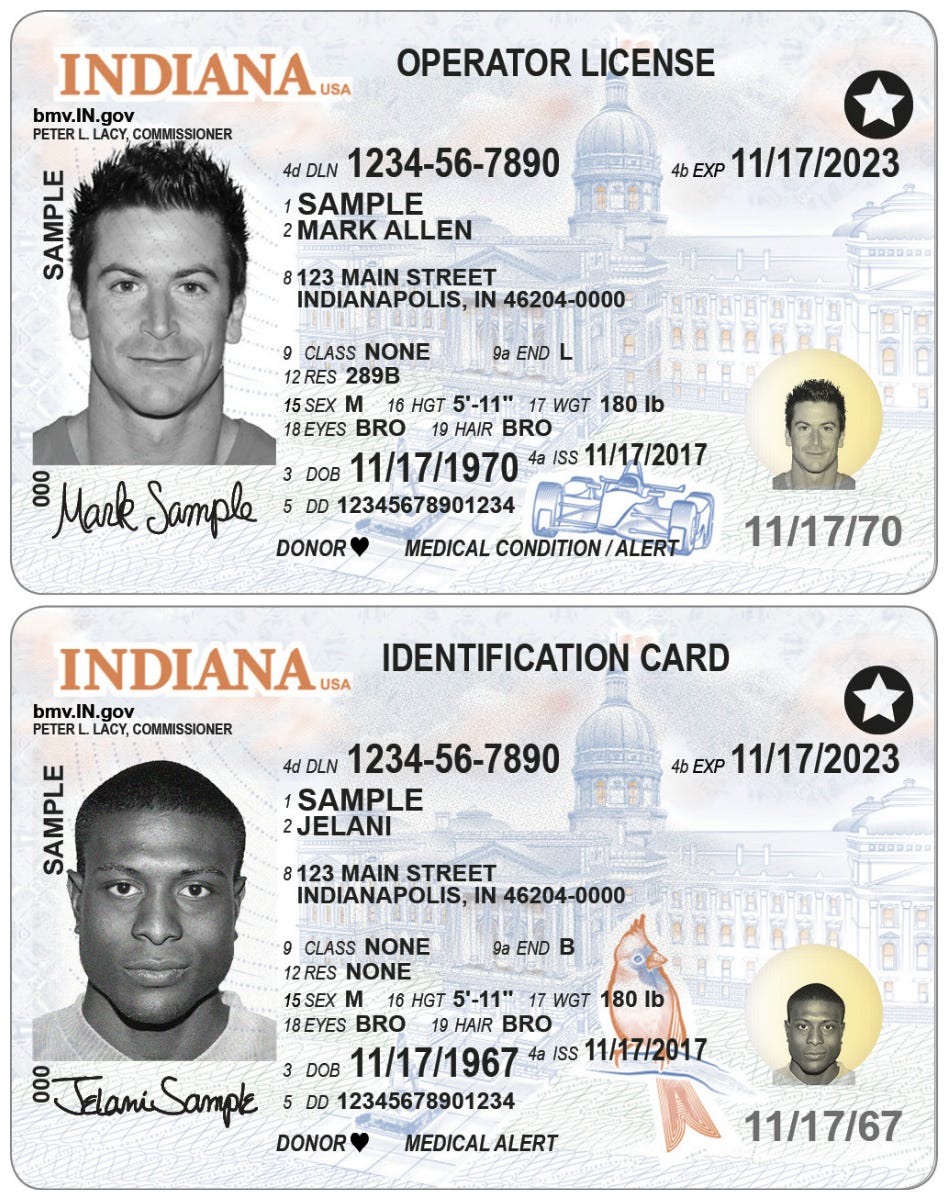 Indiana fake id