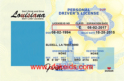 Louisiana Fake Id Templates