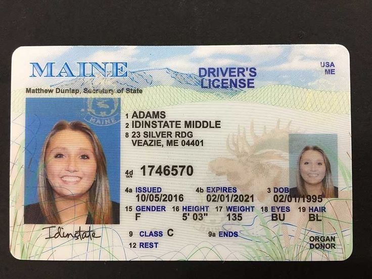 Maine Scannable Fake Id Front And Back