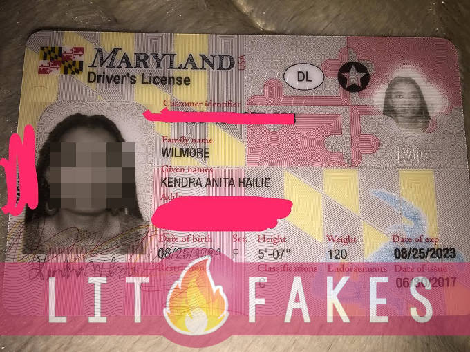 Maryland Scannable fake id