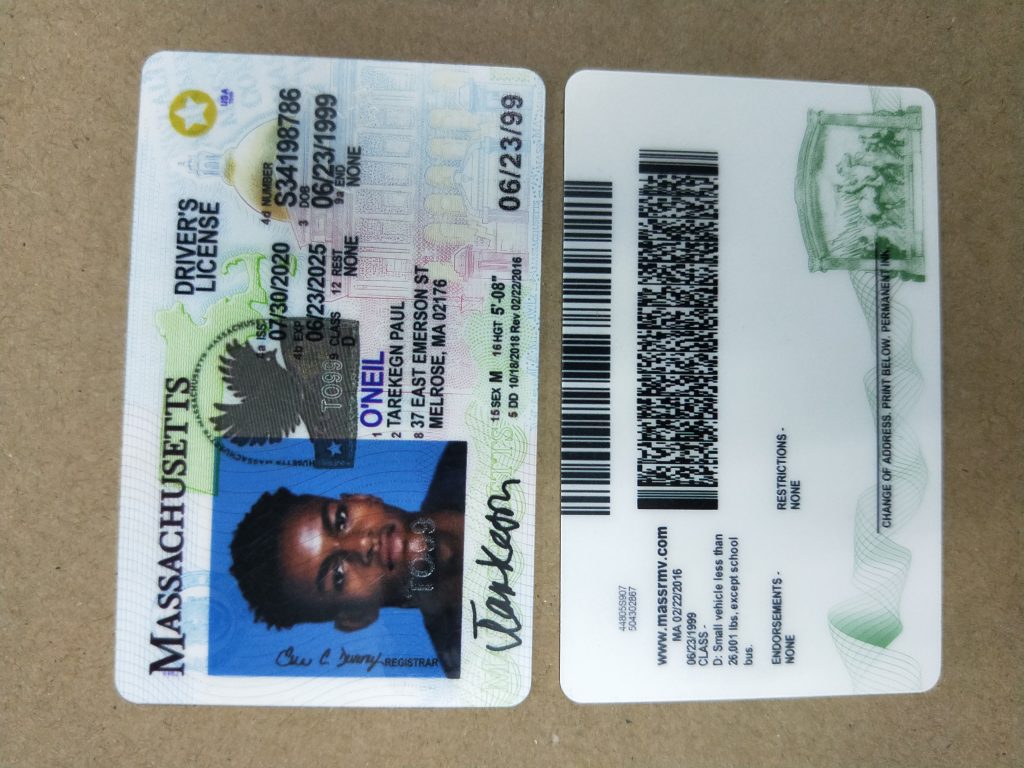 Massachusetts fake id