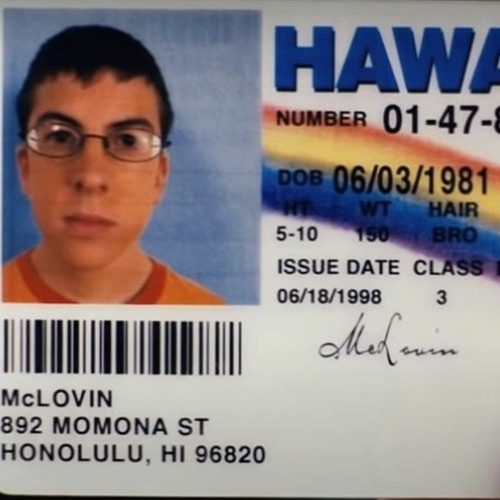 mclovin fake id