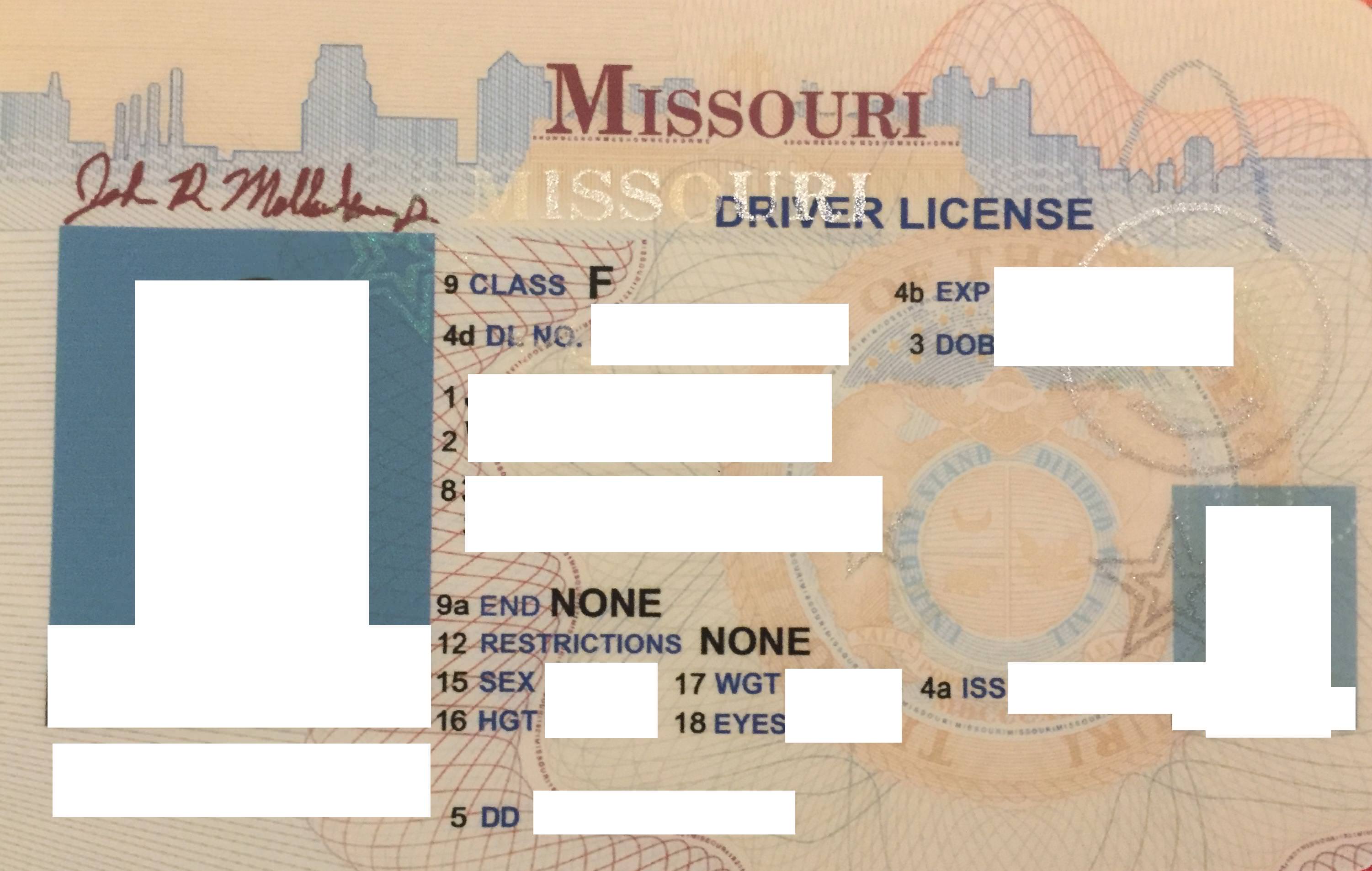 missouri fake id