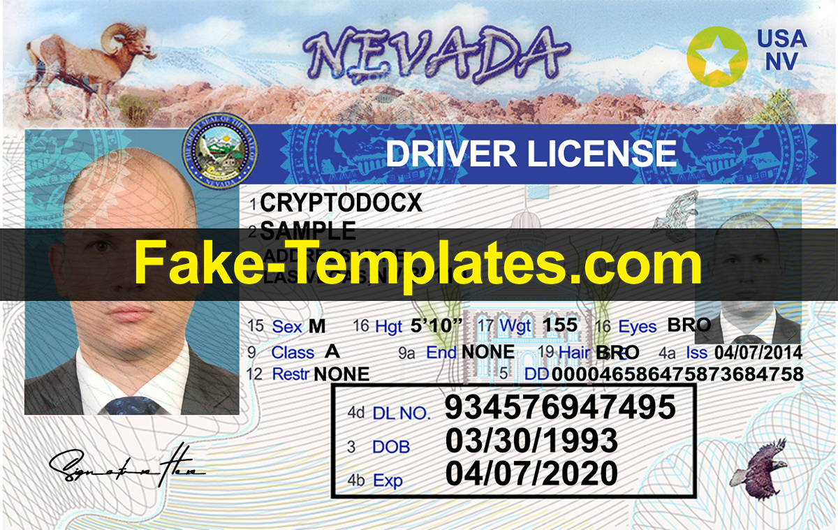 Nevada Fake Id Templates