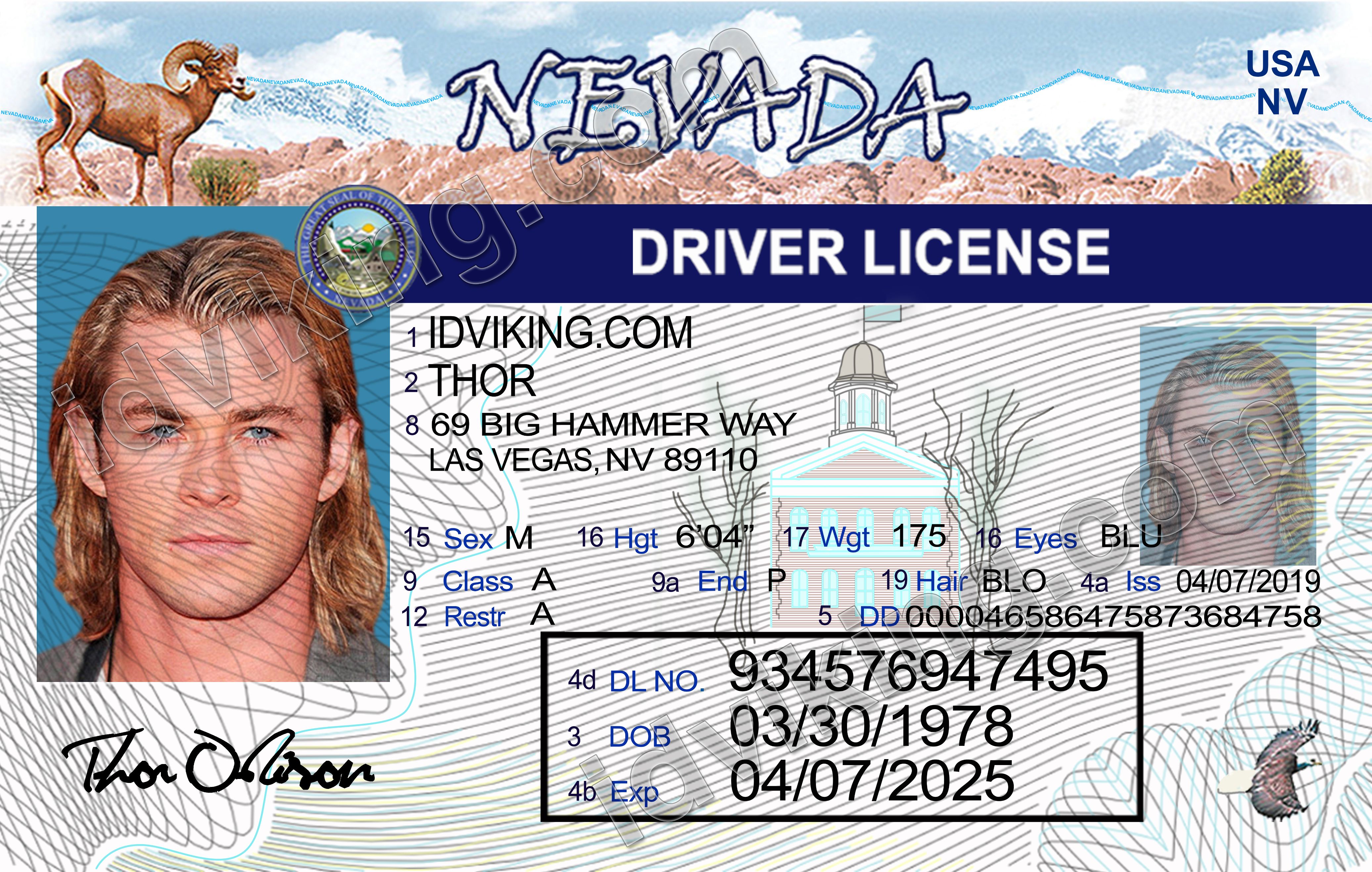 Nevada Scannable Fake Id Maker