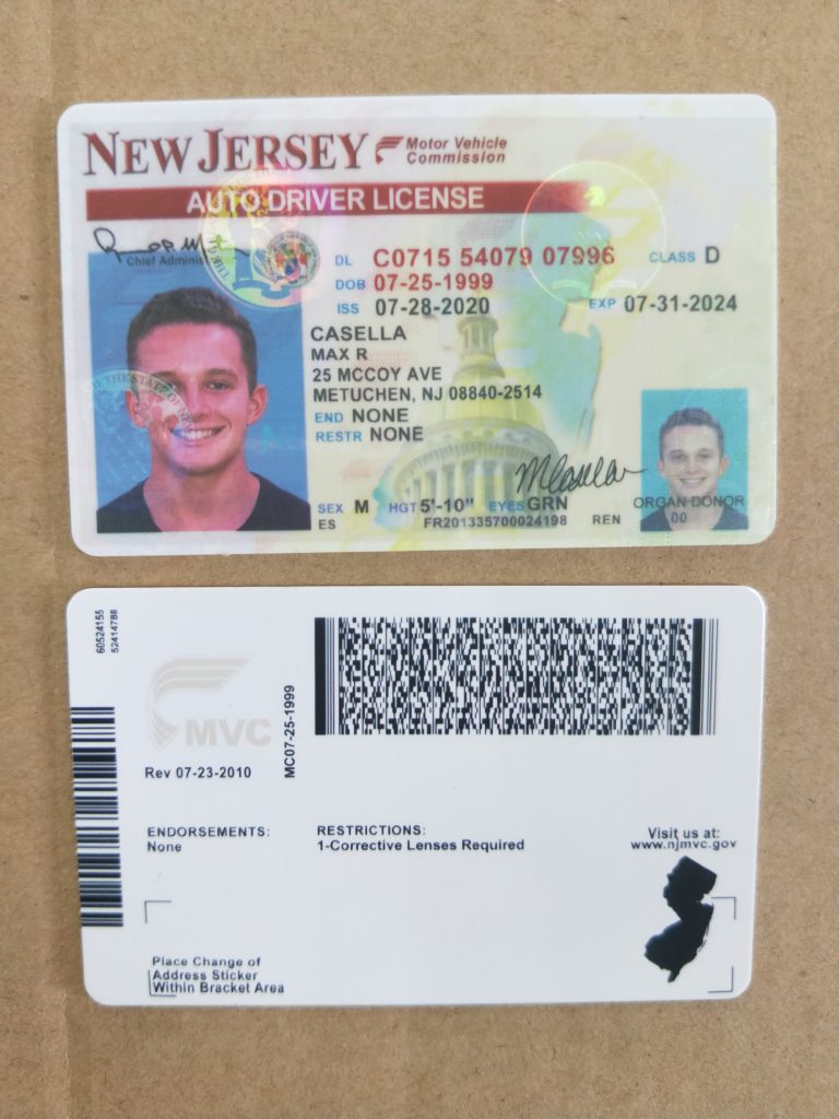 new jersey fake id vs real