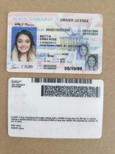 North Carolina Scannable Fake Id Front And Back