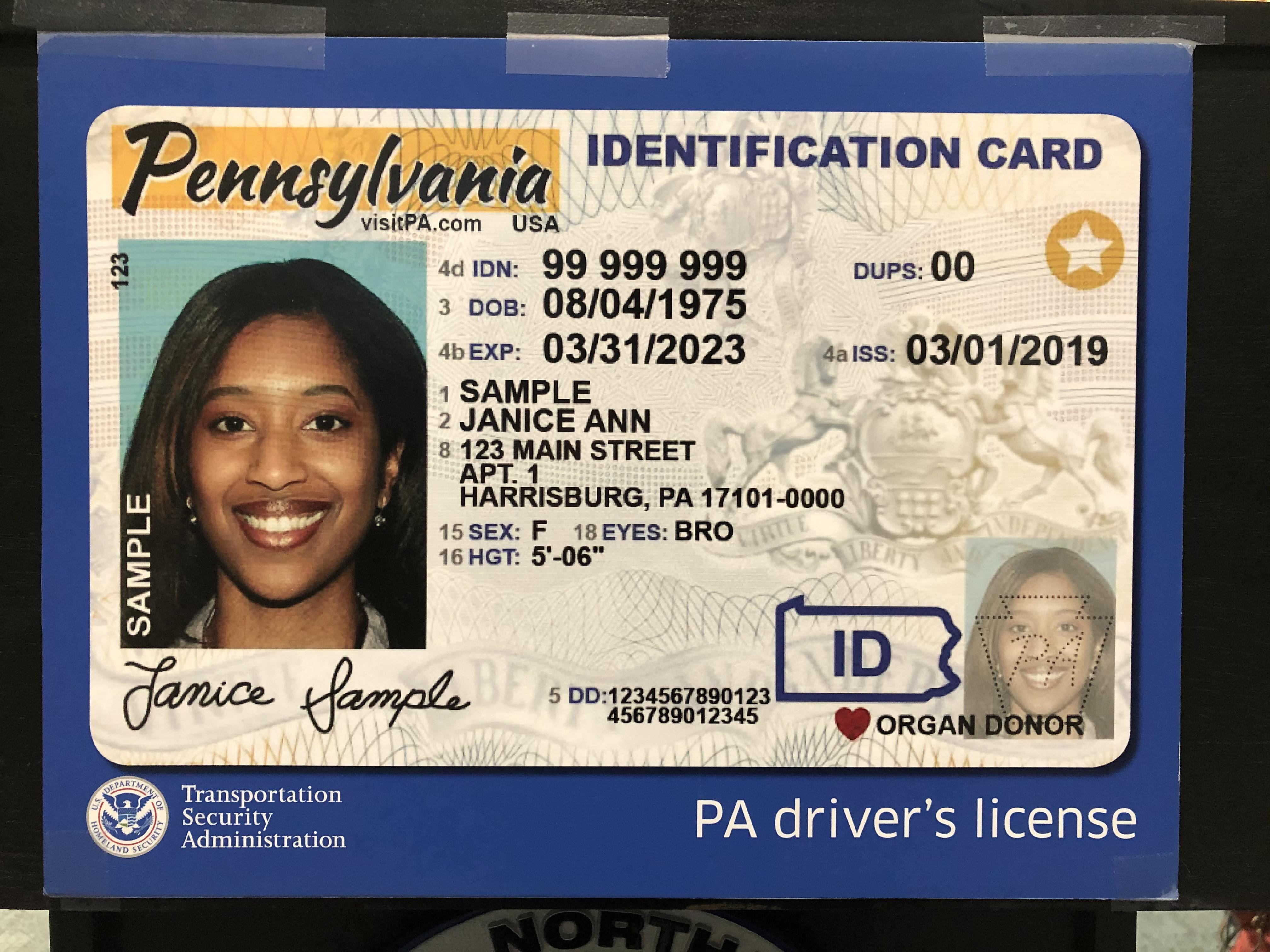 Pennsylvania fake id