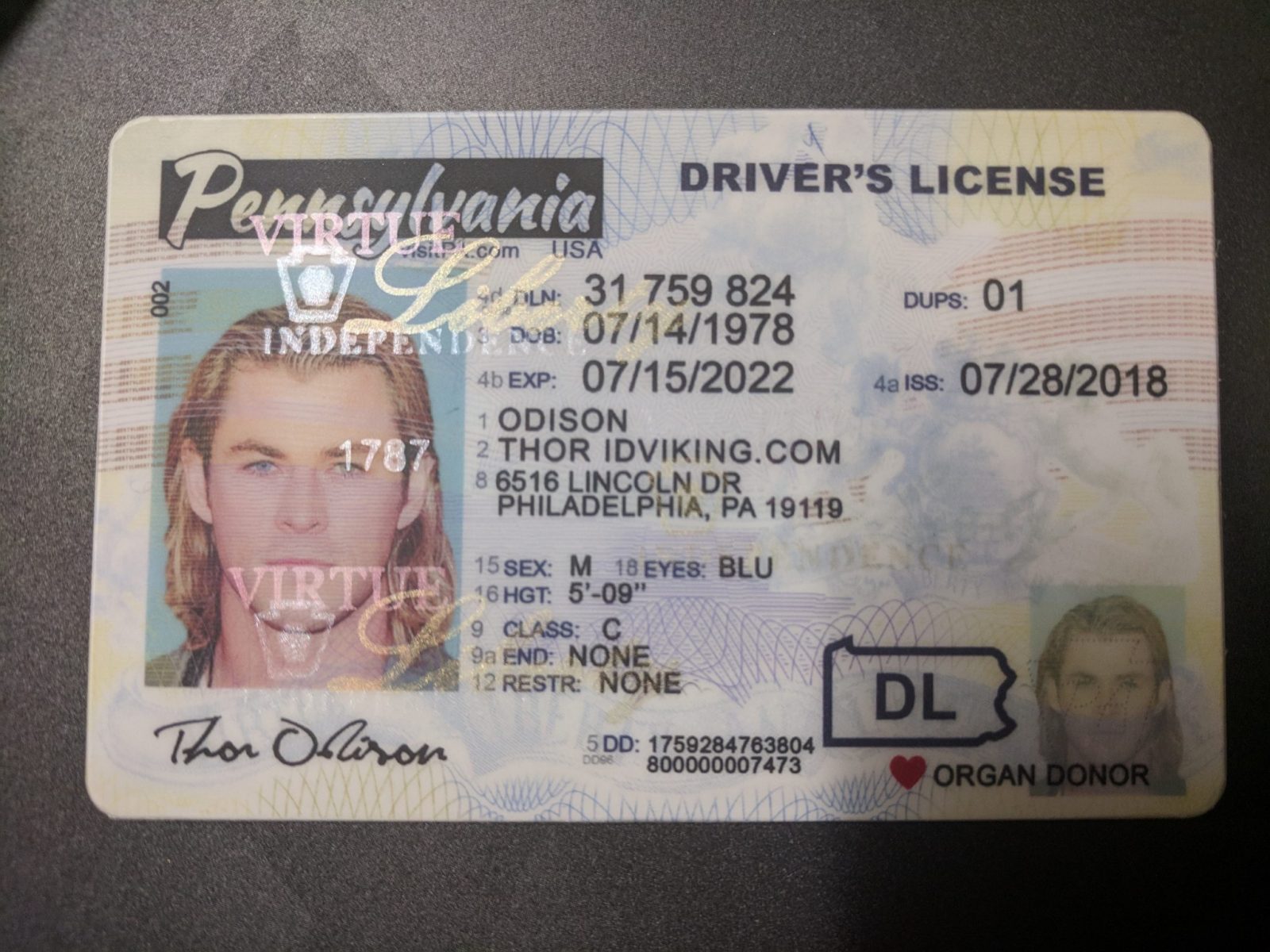 Pennsylvania Scannable Fake Id Generator