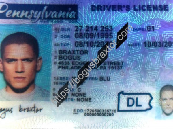 Pennsylvania Scannable Fake Id Generator