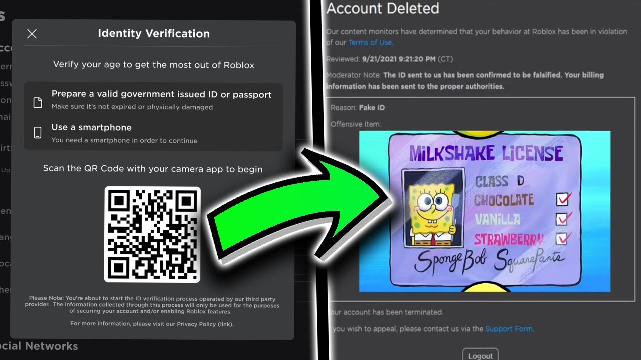 roblox fake id bans