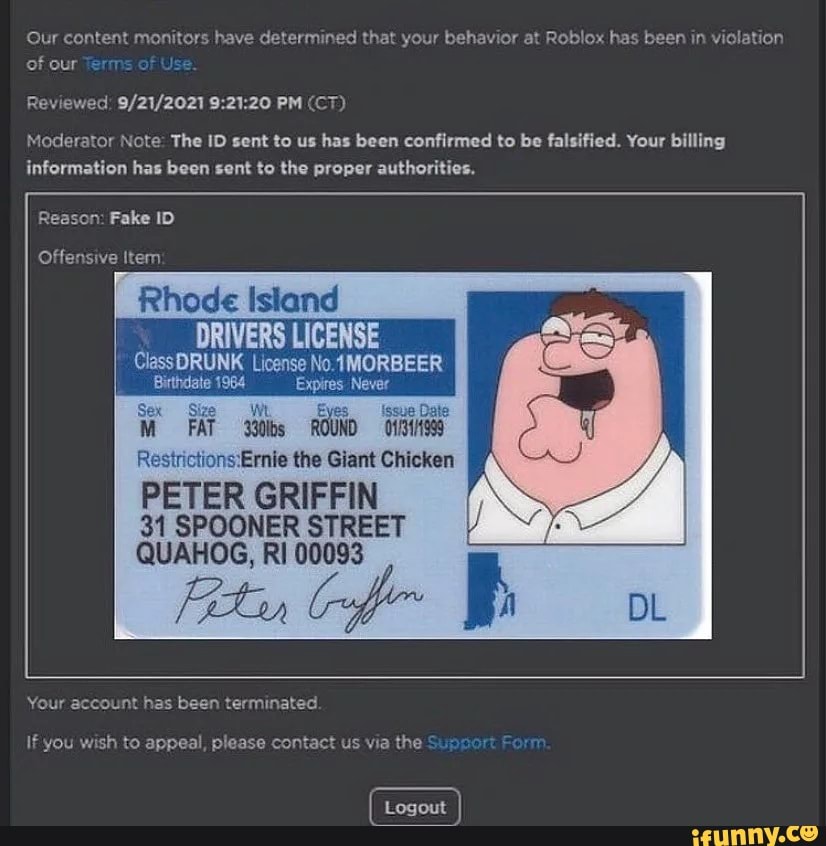 roblox fake id meme