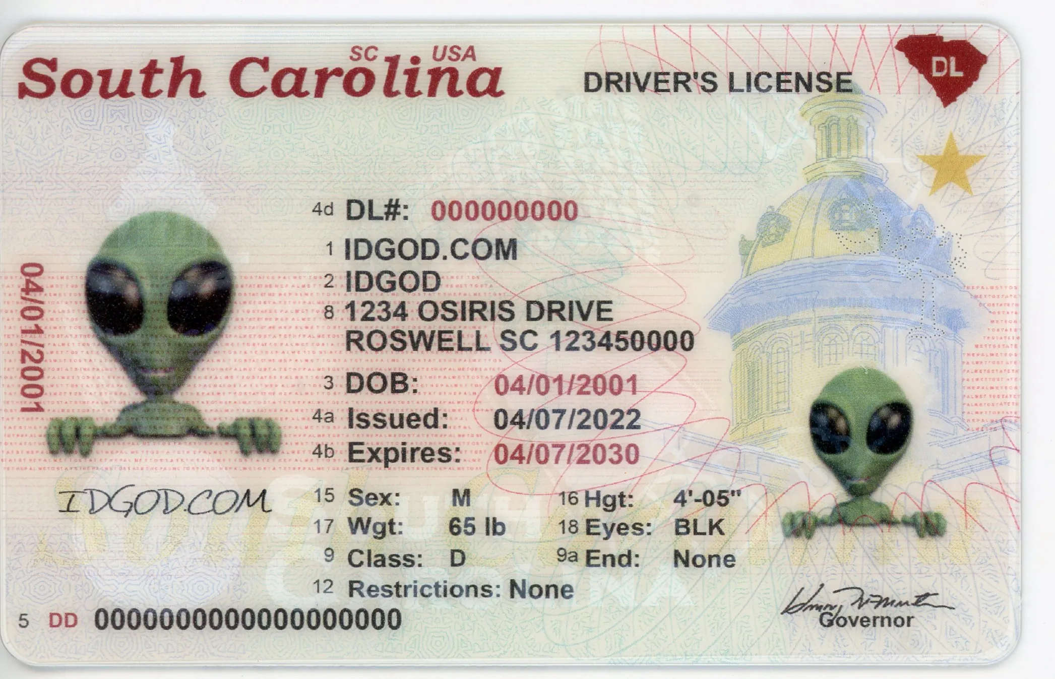 South Carolina Scannable Fake Id Maker