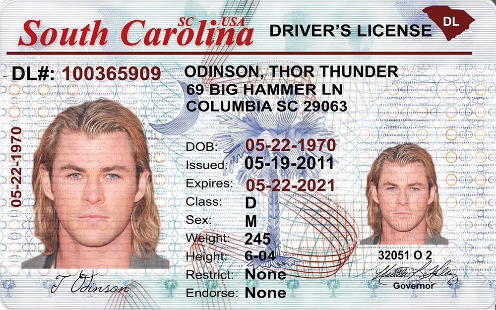 South Carolina Scannable fake id