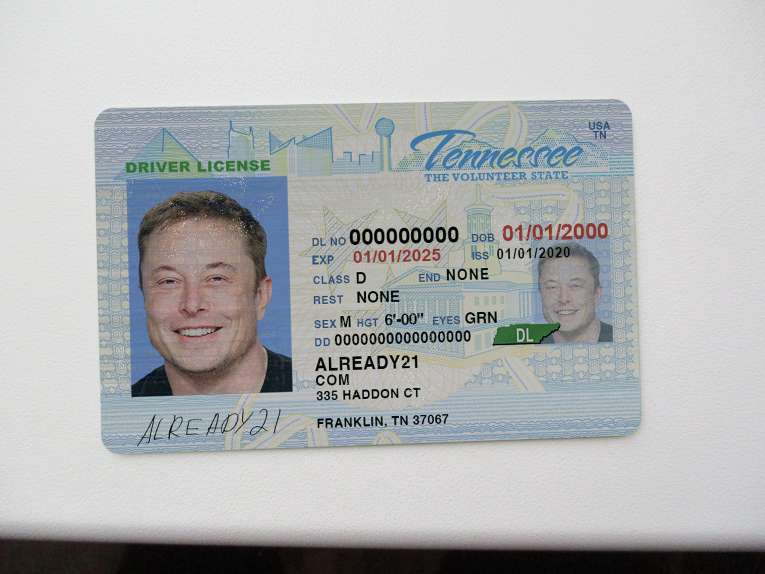 Tennessee Fake Id Templates