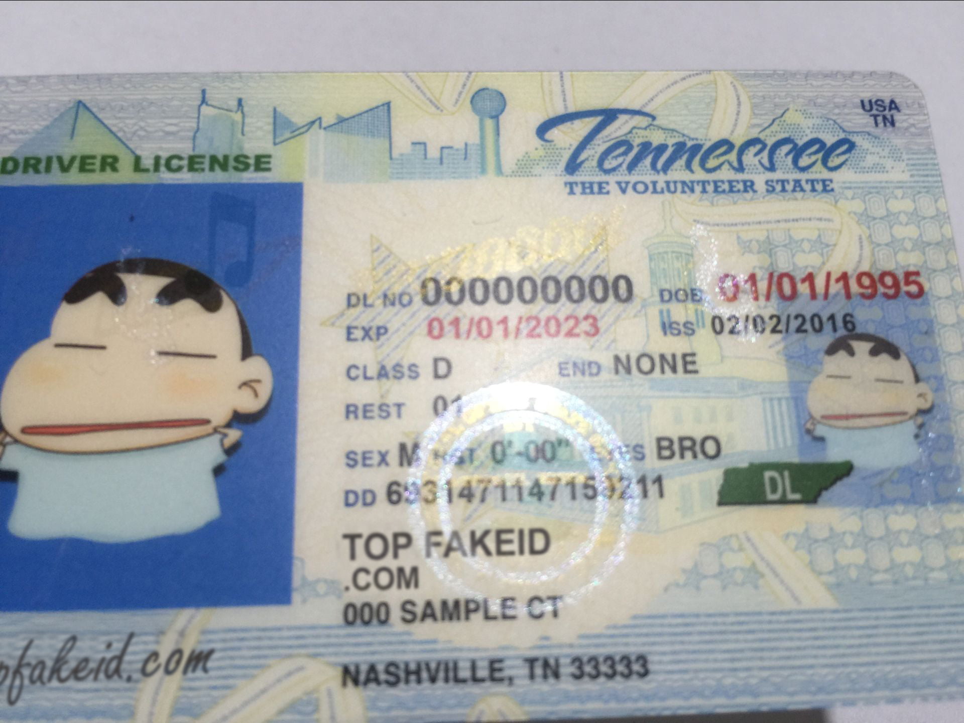 Tennessee Scannable Fake Id Generator