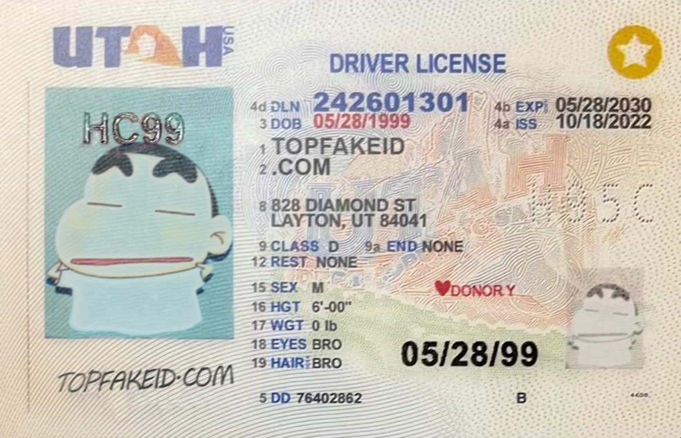 Utah Scannable Fake Id Generator