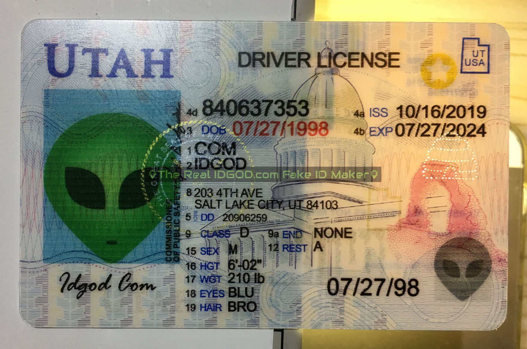 Utah Scannable Fake Id Maker