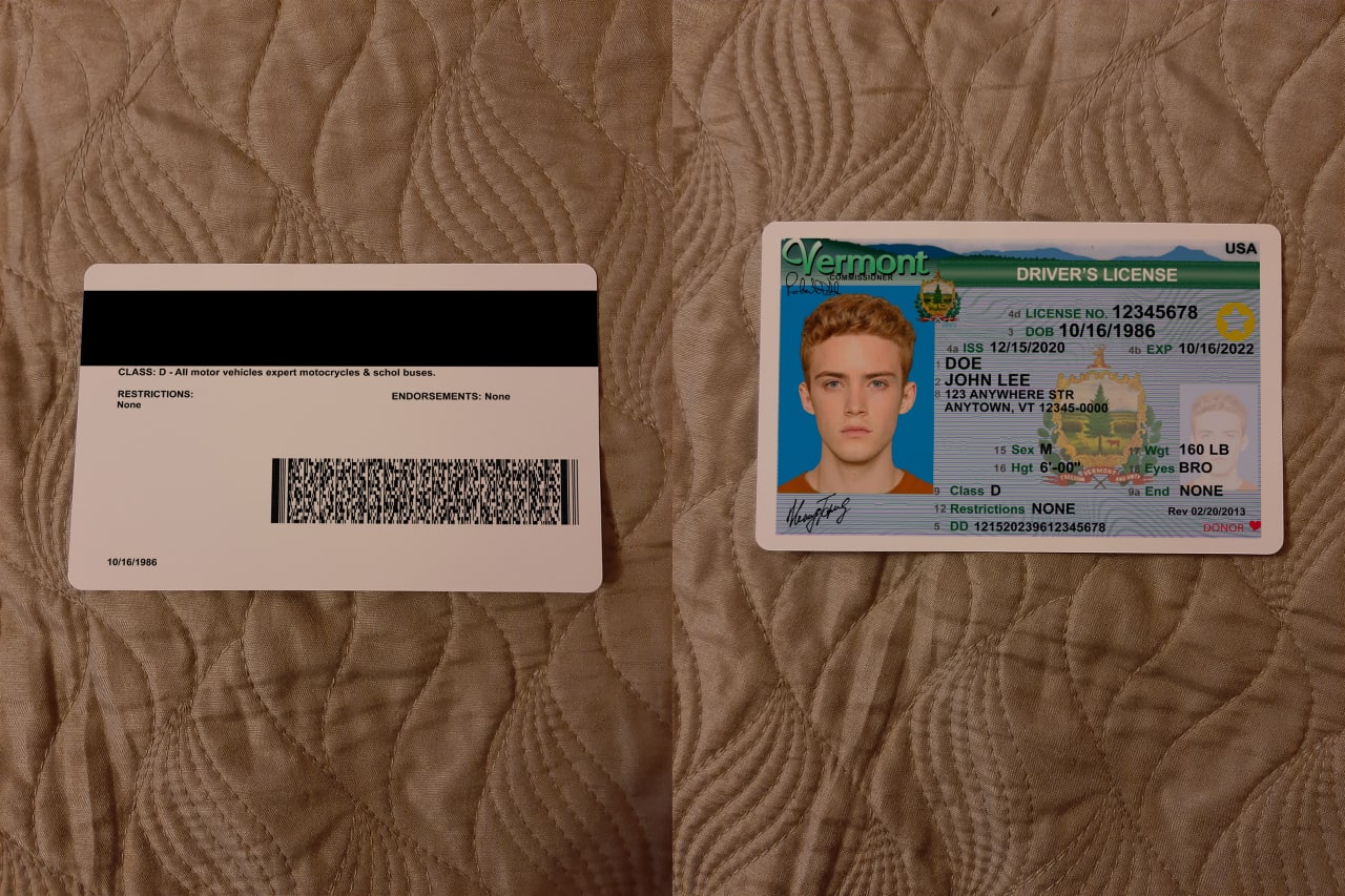 Vermont Scannable Fake Id Generator