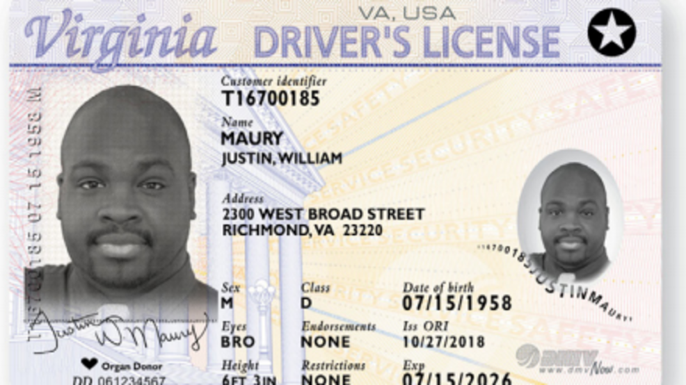 virginia fake id vs real