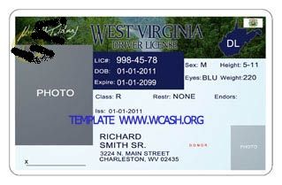 West Virginia Fake Id Templates