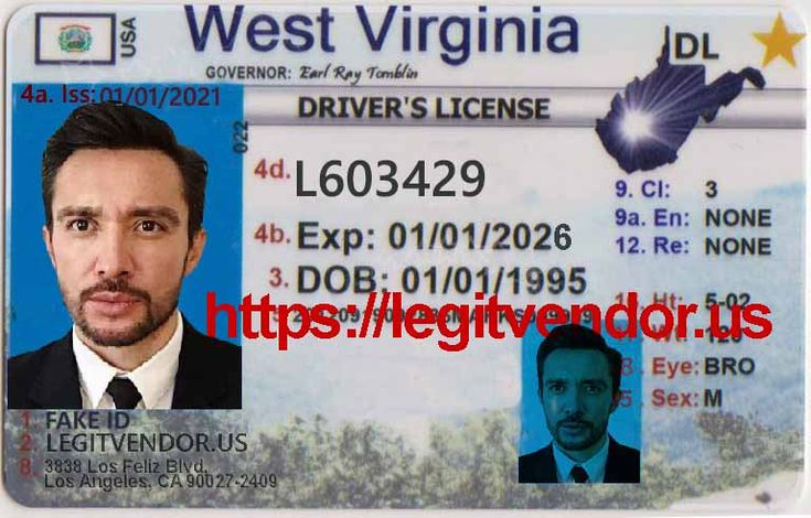 West Virginia Scannable fake id