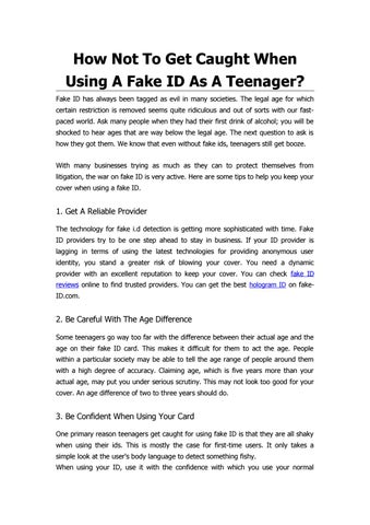 what happens if you are caught with a fake id