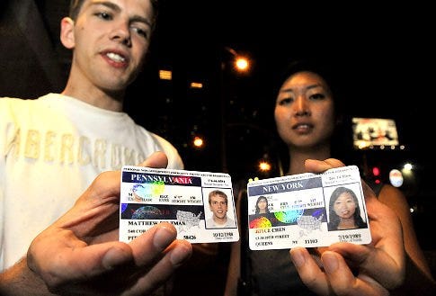 what happens if your caught with a fake id